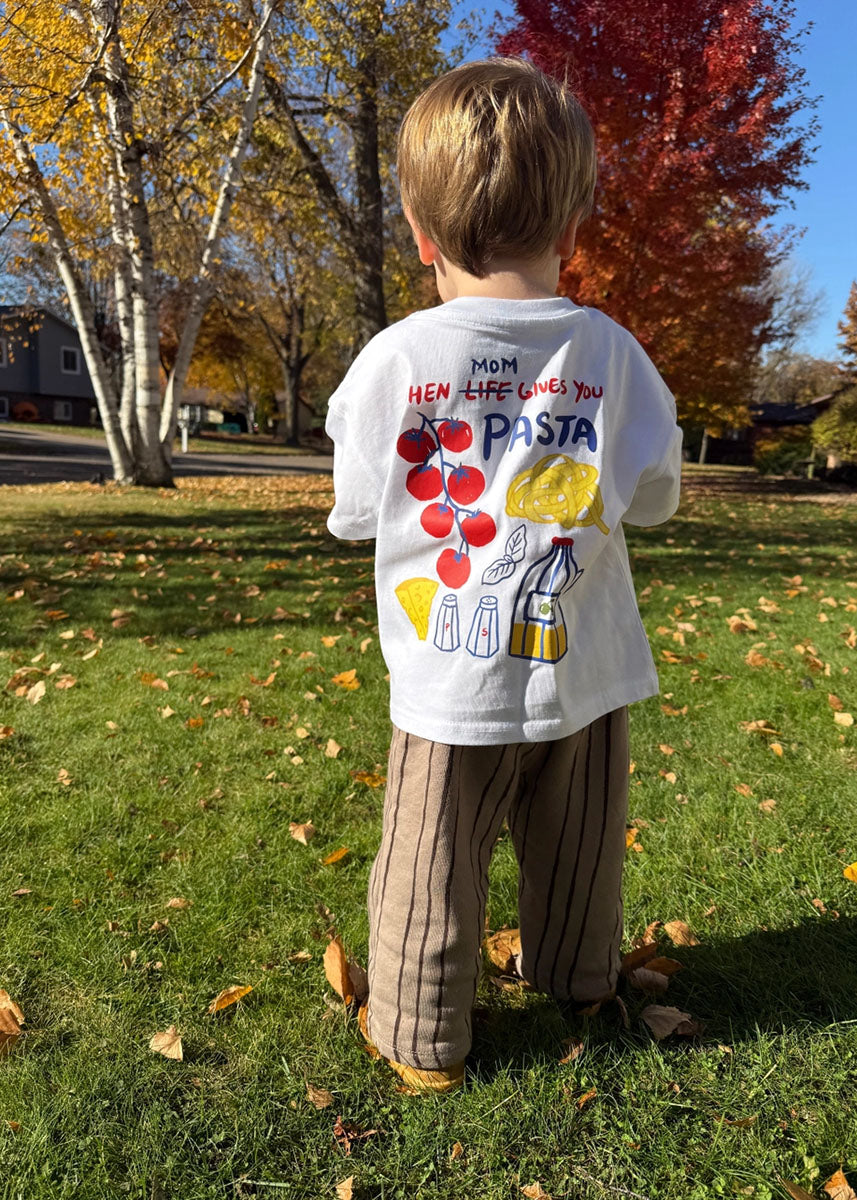 When Mom Gives You Pasta Tee - White