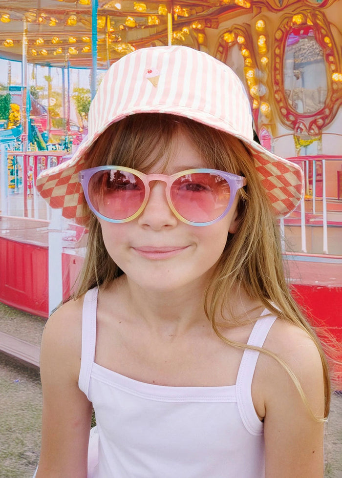 Candy Stripe Reversible Bucket Hat