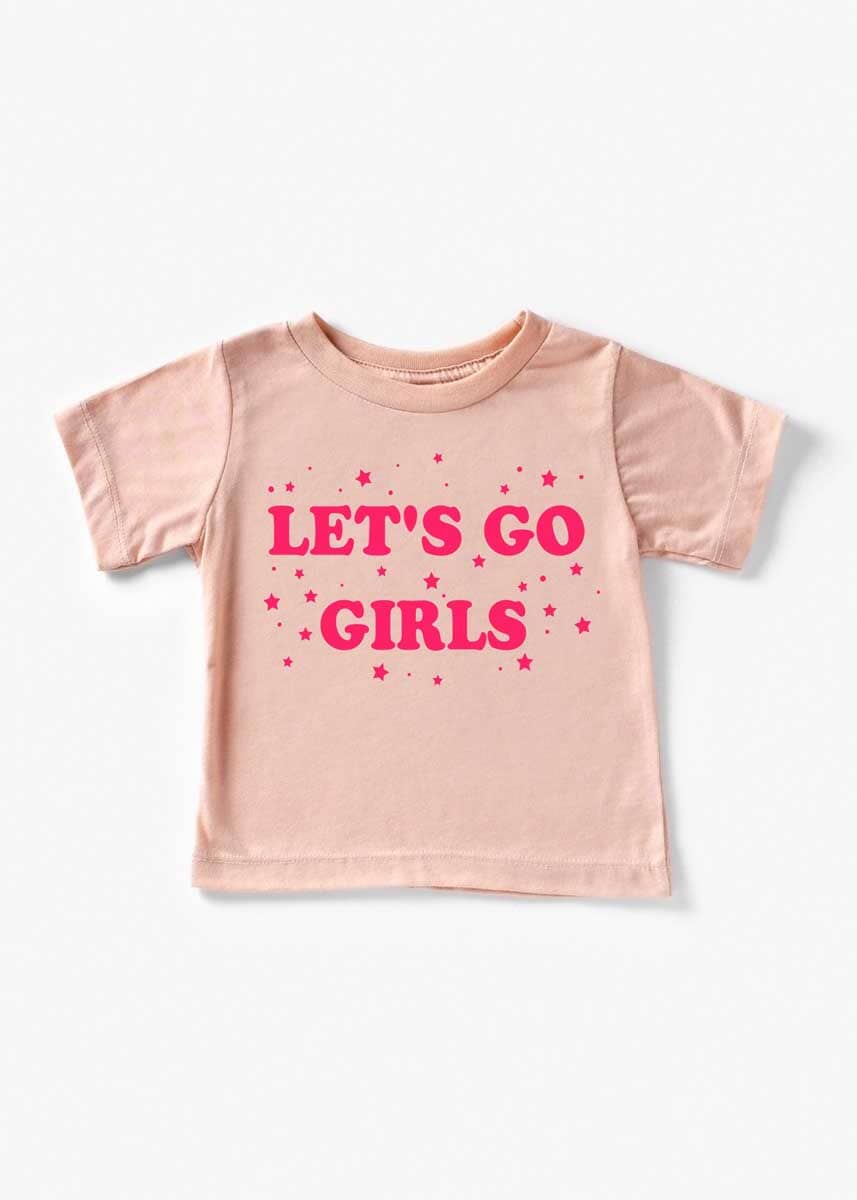 Let's Go Girls Toddler Tee - Peach