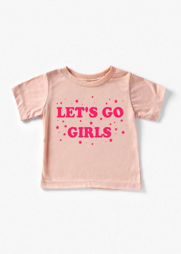 Let's Go Girls Toddler Tee - Peach