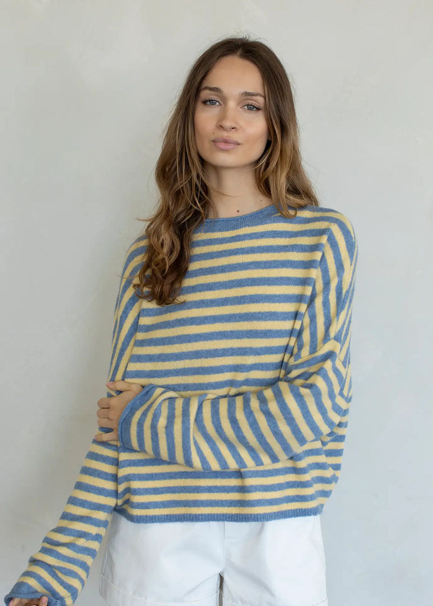 Piper Striped Pullover - Butter