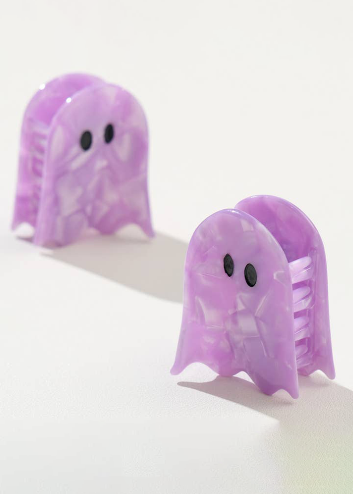 Small Ghost Claw Clip - Purple
