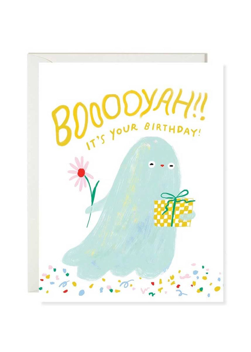 Booyah Ghost Birthday Card