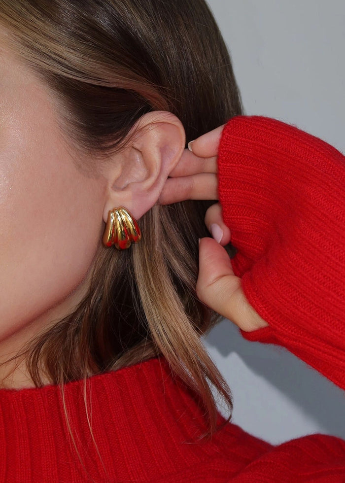 Gemma Statement Earrings - Gold Plate