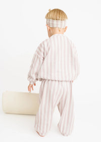 Stripe Sweatsuit Set - Blush