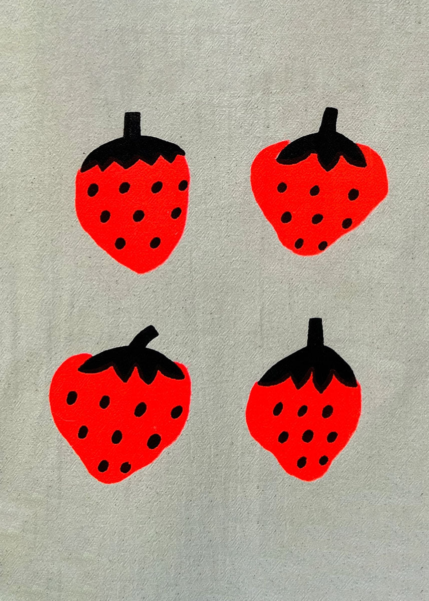 Strawberries Tea Towel