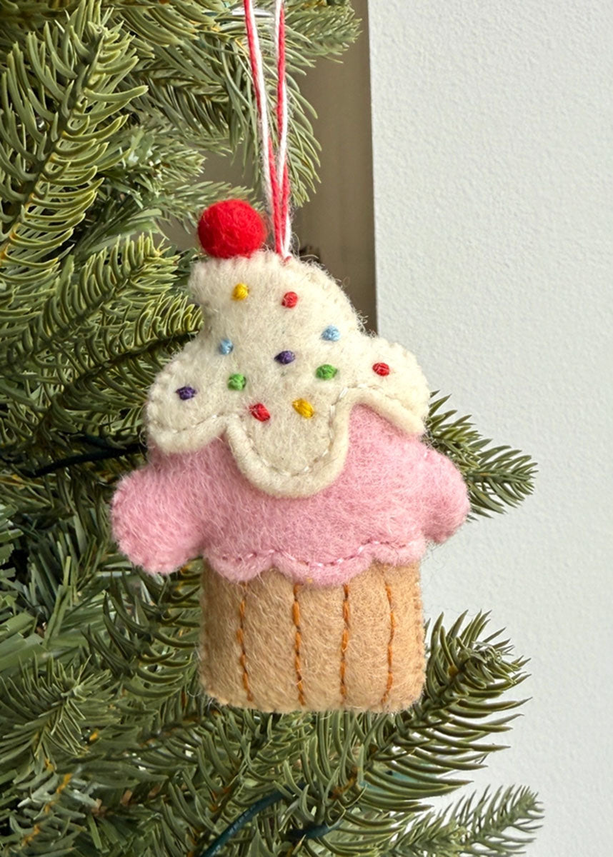 Cupcake Felt Ornament