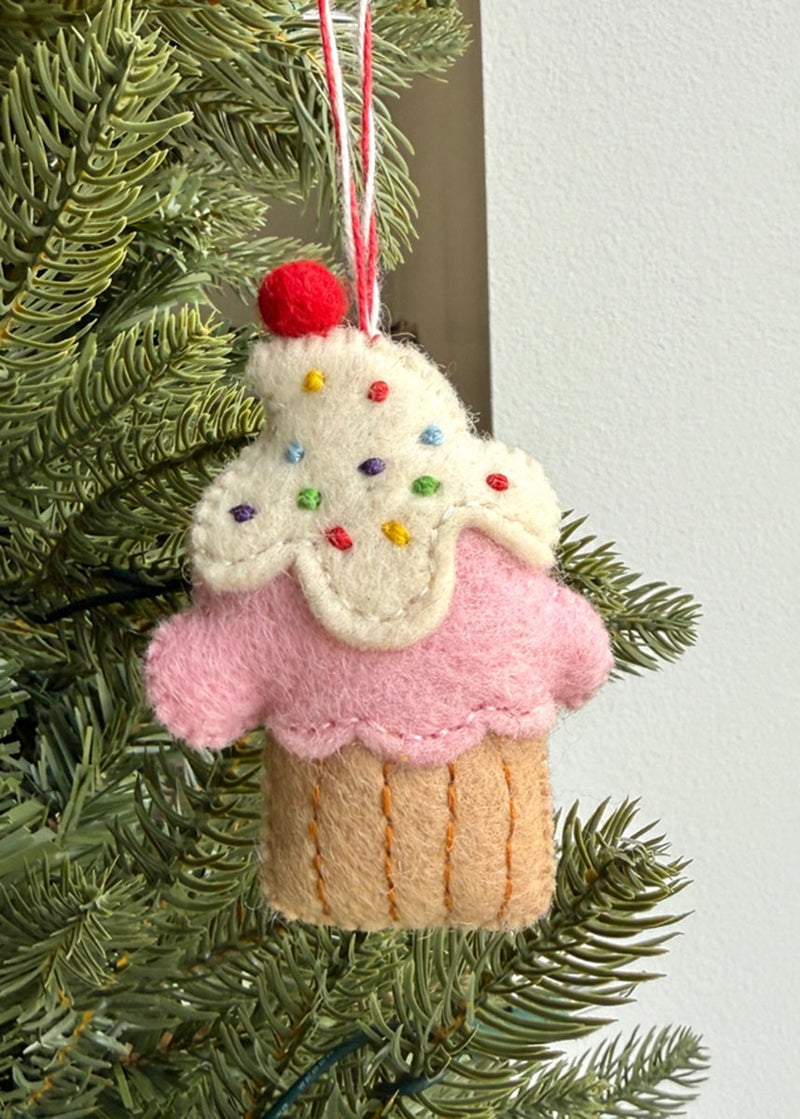 Cupcake Felt Ornament