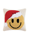Santa Smiley Face Hook Pillow