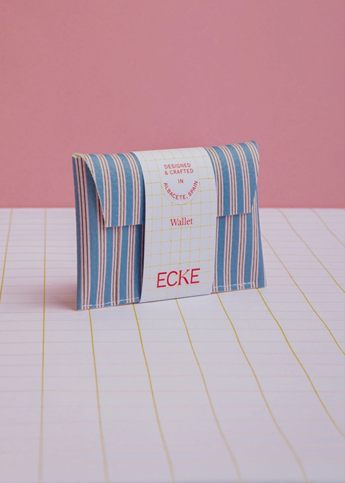 Blue And Pink Stripes Wallet
