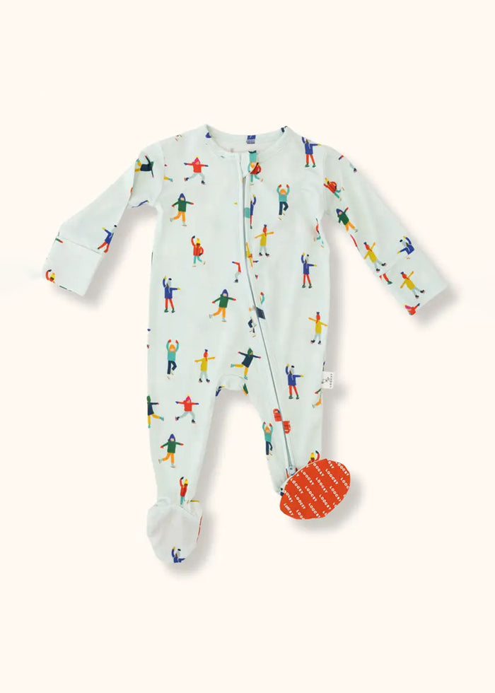 Ice Skaters Footie Pajama