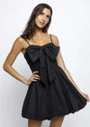 Callista Bubble Bow Mini Dress - Black