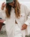 Any Time Button-Up Shacket - White Cap