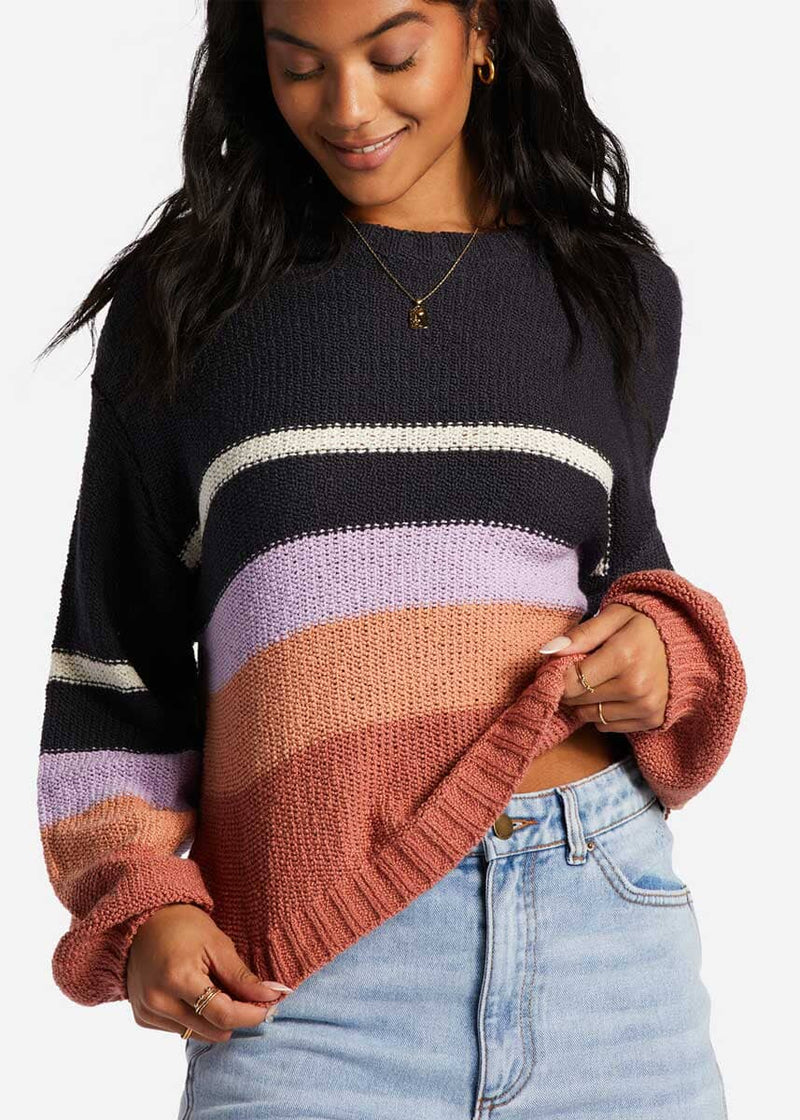 Seeing Double Crop Sweater - Lilac Breeze