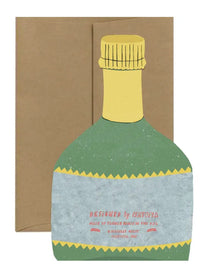 Champagne Bottle Card