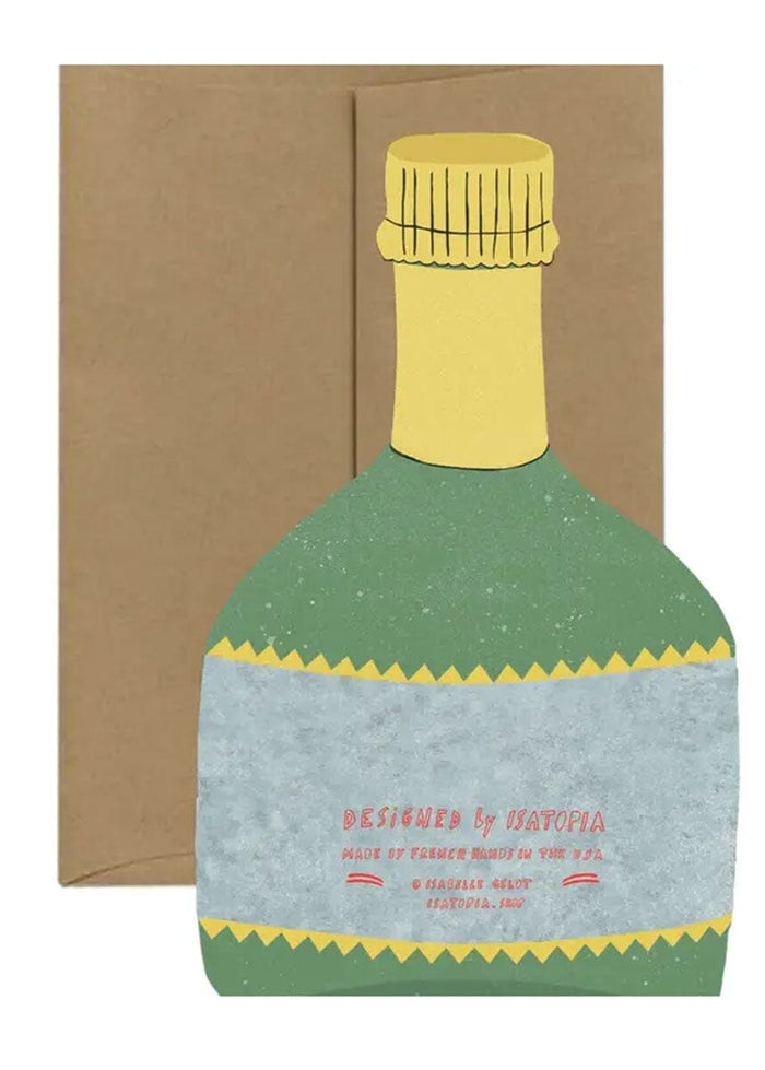Champagne Bottle Card