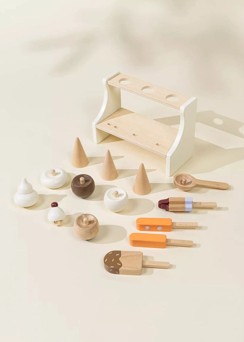 Wooden Ice Cream Stand Playset