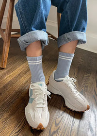 Boyfriend Socks - Blue Grey