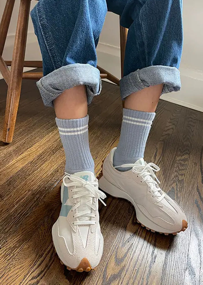 Boyfriend Socks - Blue Grey