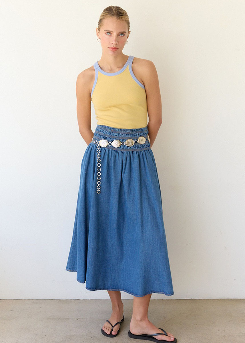 Wrigley Washed Ringer Tank - Mustard