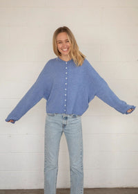 Piper Cardigan - Dusty Blue
