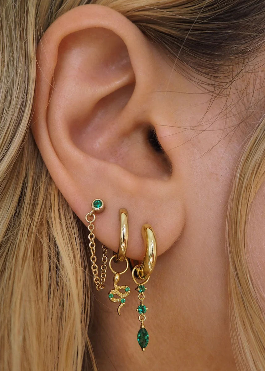 Adrienne Earrings - Emerald Green