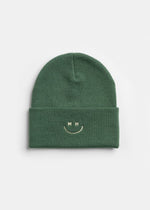 Adult Mad Hatter Smiley Cuff Beanie - Moss