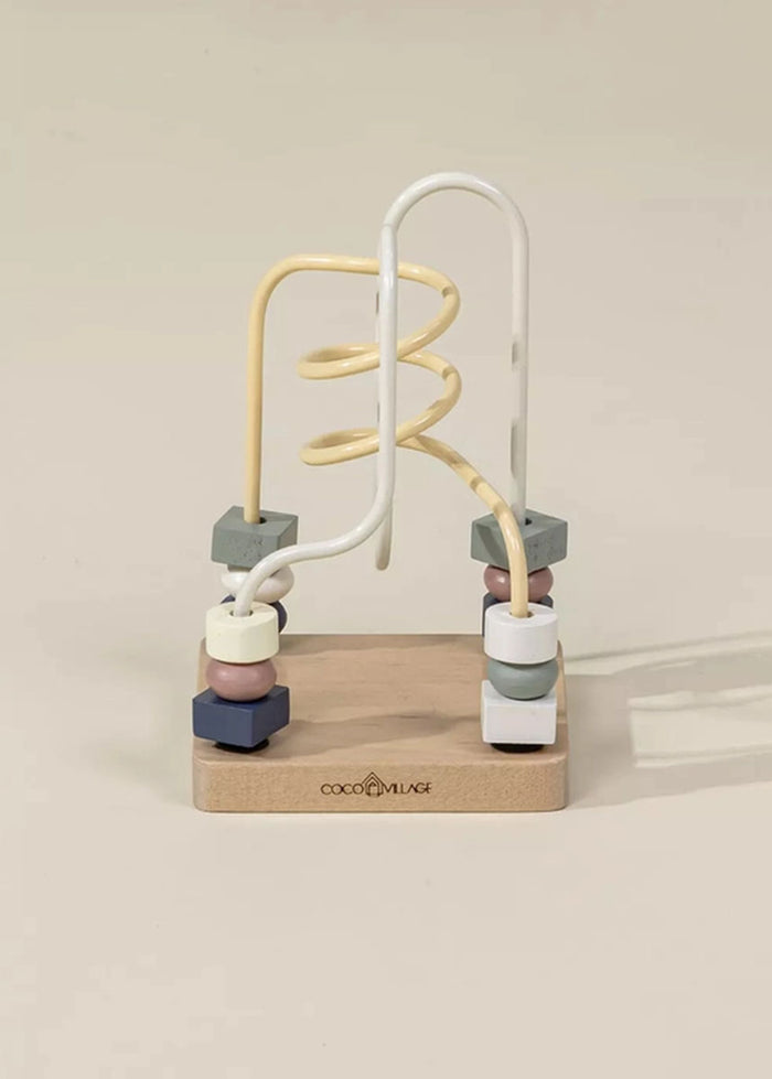 Wooden Stacking Rings & Beads Maze Toy