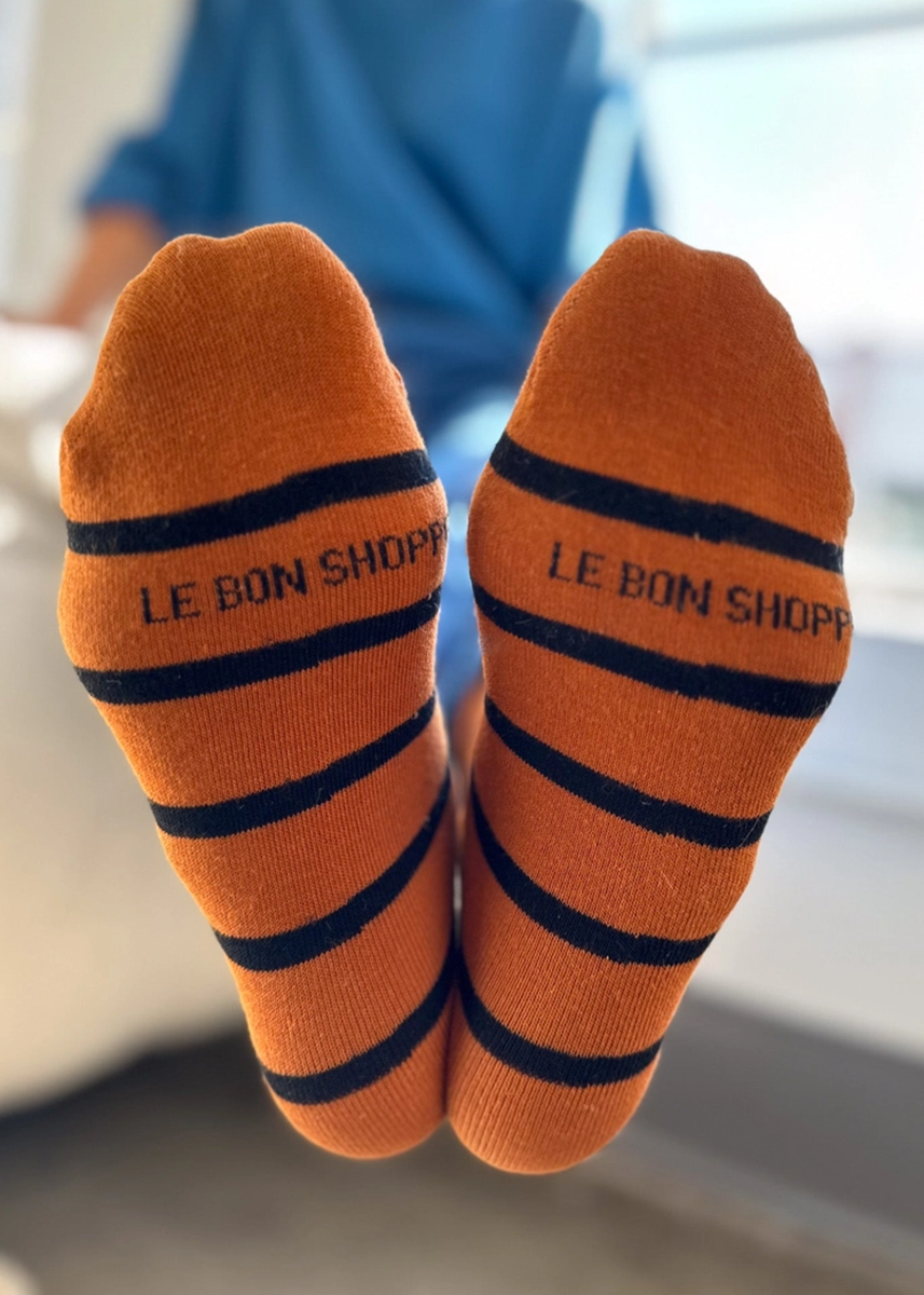Wally Stripe Socks - Camel