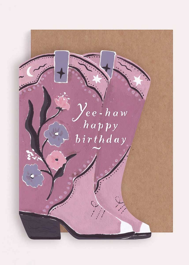 Cowboy Boots Birthday Card