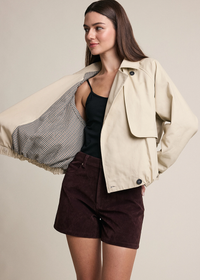 Bridget Short Jacket - Khaki Beige