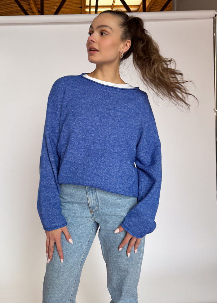 Easy Days Ahead Sweater - Royal Blue