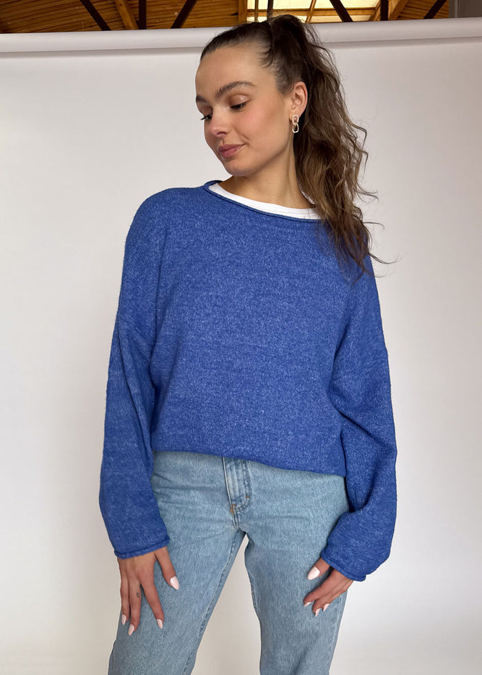 Easy Days Ahead Sweater - Royal Blue