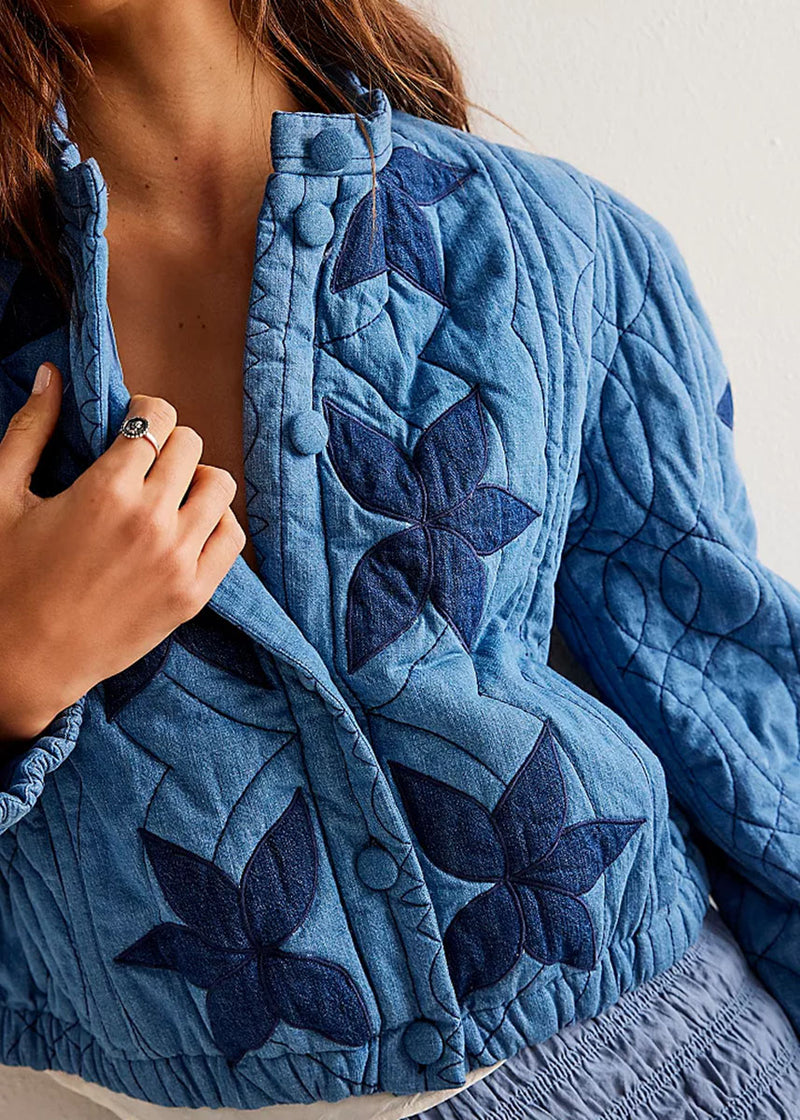 Quinn Quilted Jacket - Indigo Combo