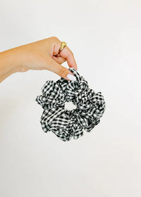 Jumbo Gingham Scrunchie - Aspen