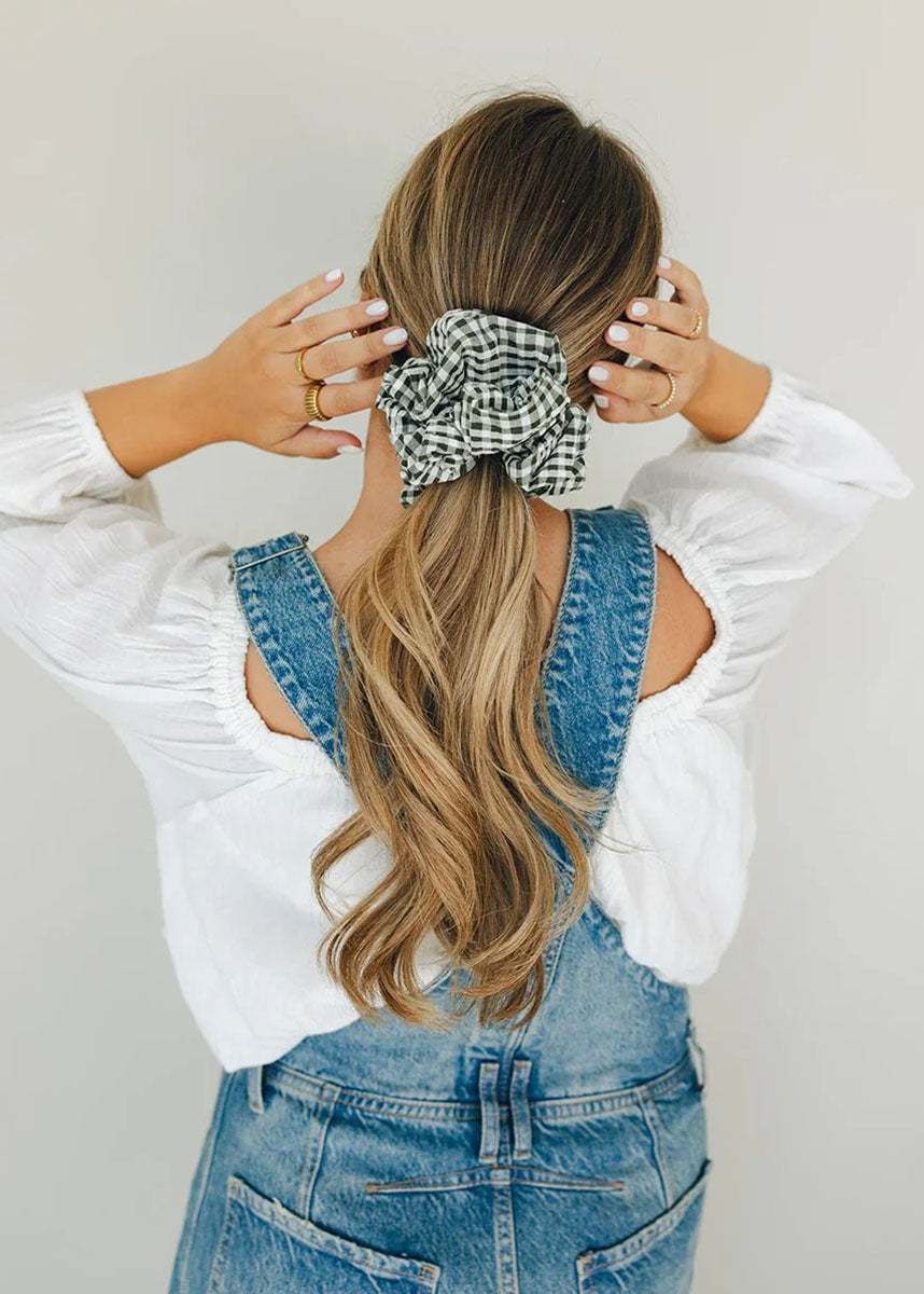 Jumbo Gingham Scrunchie - Aspen