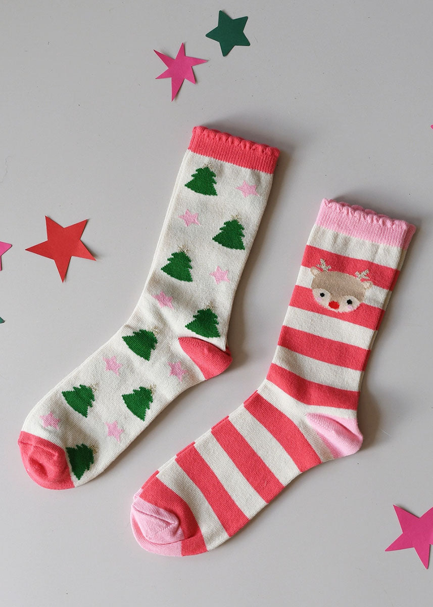 Jolly Christmas Socks (2-Pack)