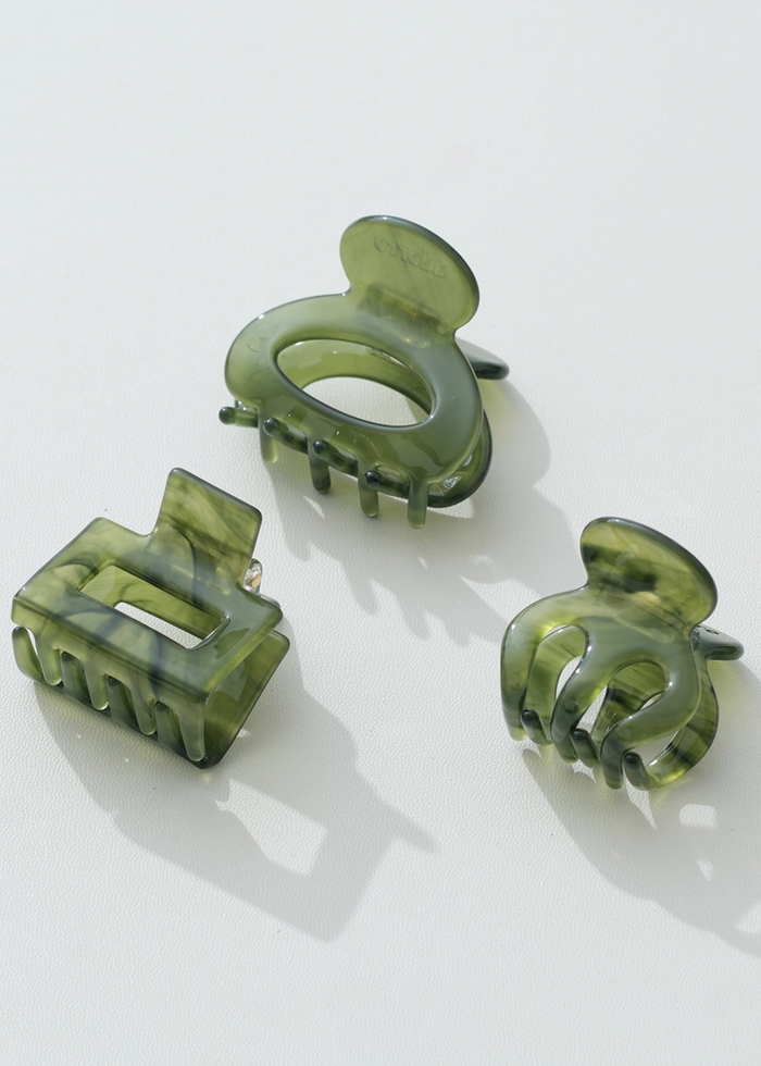 Translucent Mini Jade Claw Clip