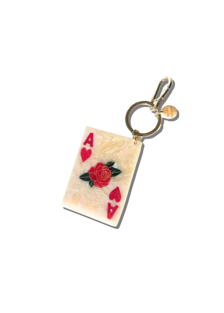 Ace Of Hearts Bag Charm Keychain