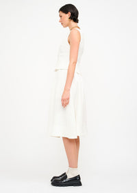 Josefina Linen Sleeveless Top - Off White