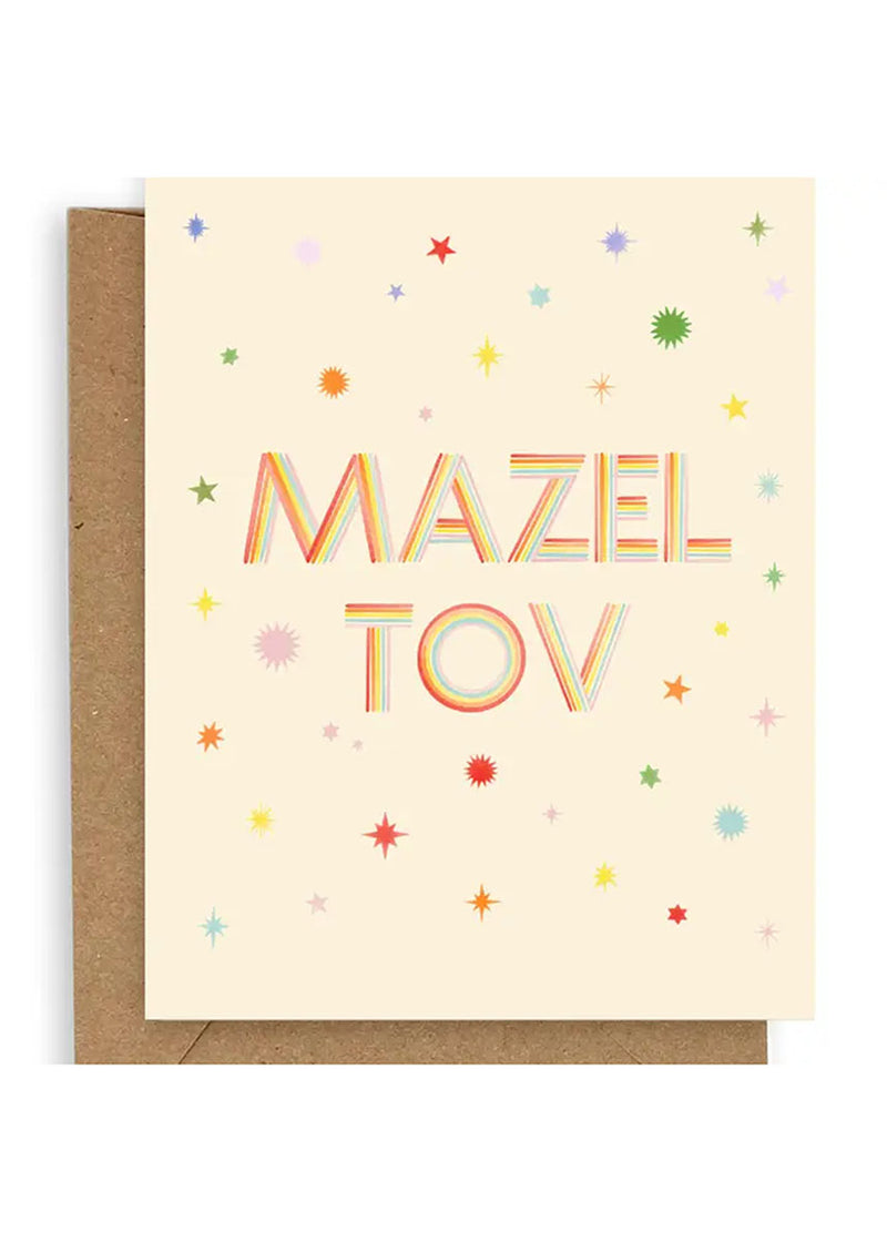 Rainbow Stars Mazel Tov Card