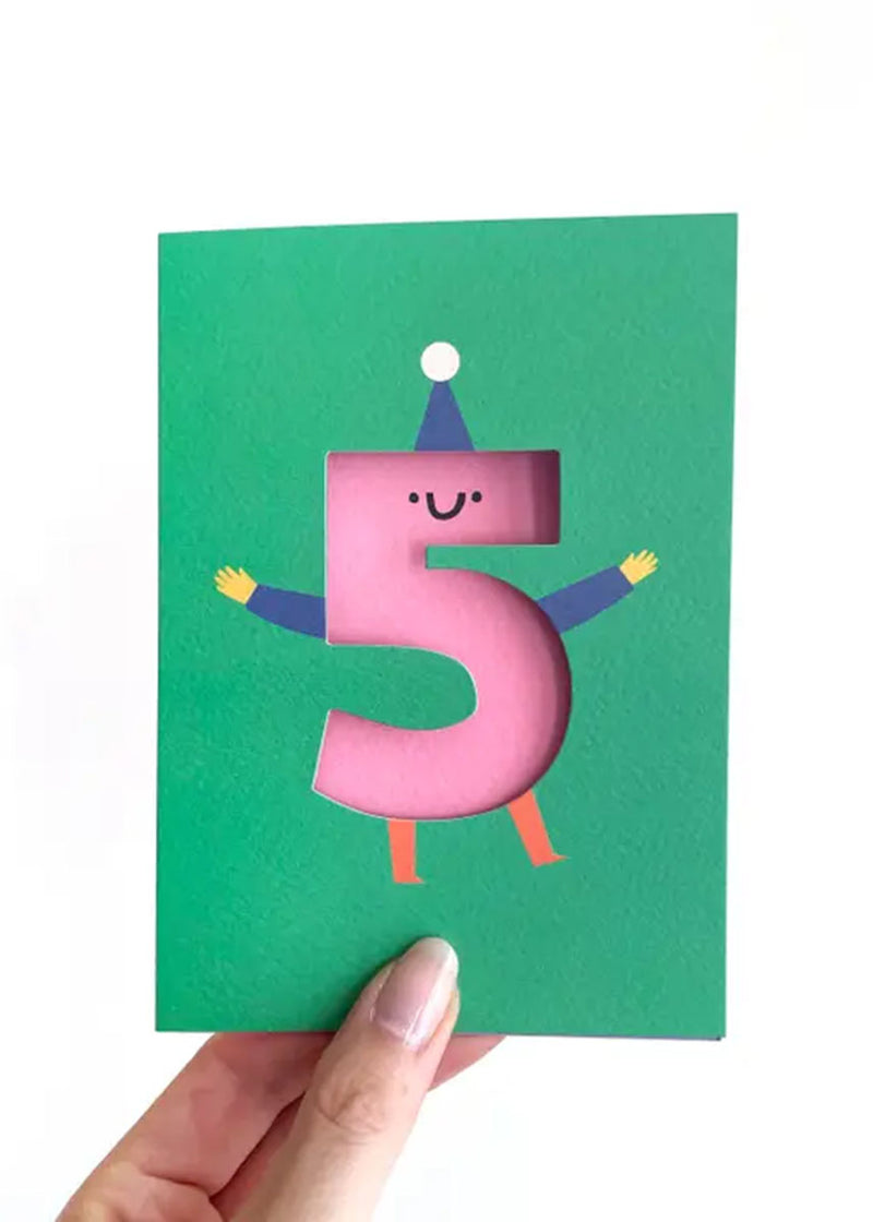 Age 5 Die-Cut Birthday Card