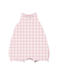 Pink Gingham Bubble Romper