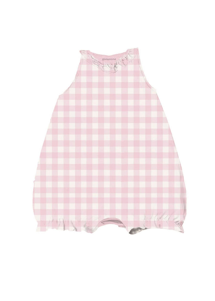 Pink Gingham Bubble Romper
