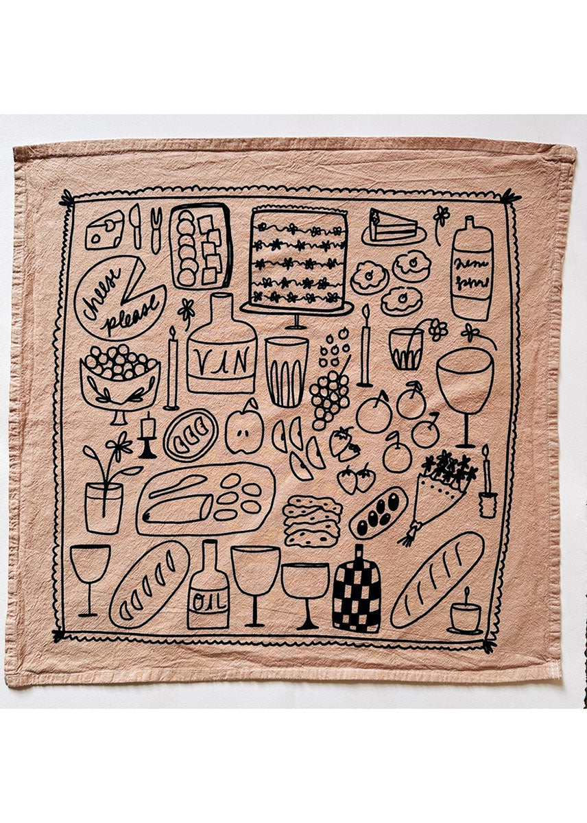 Picnic Tea Towel - Taupe