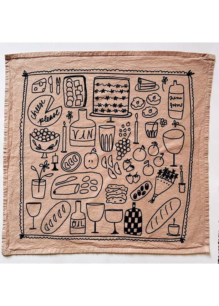 Picnic Tea Towel - Taupe