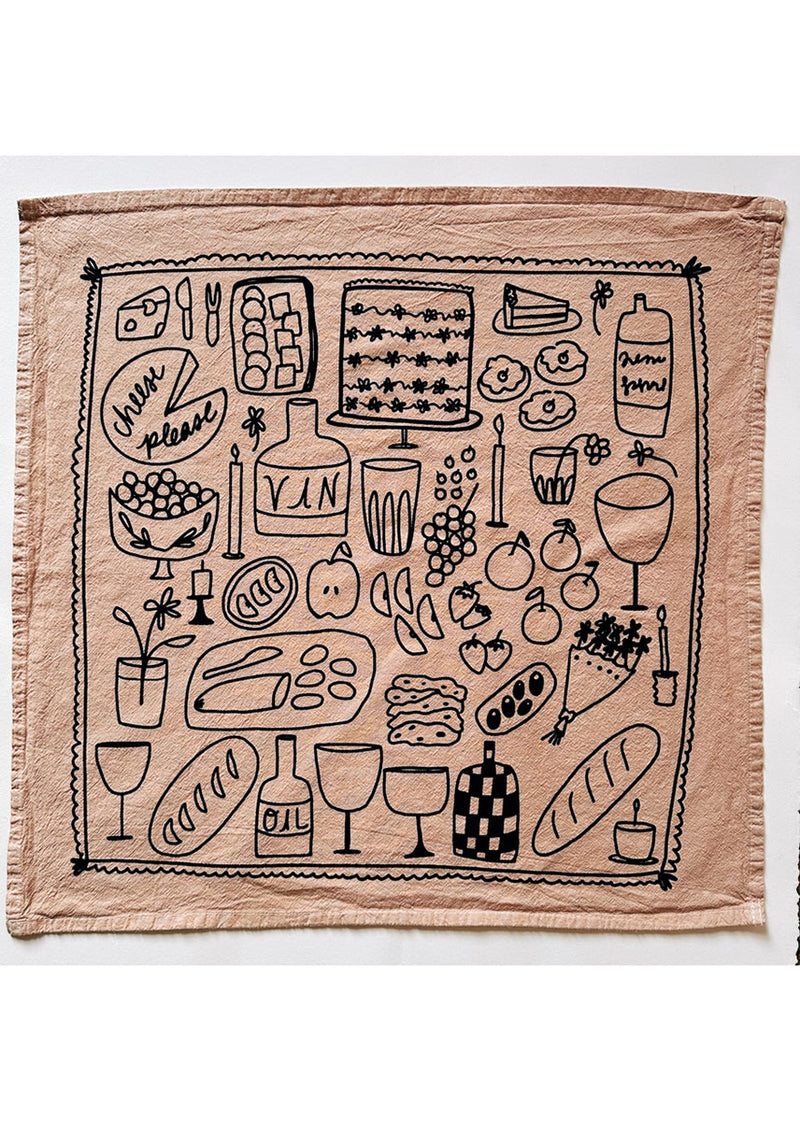 Picnic Tea Towel - Taupe