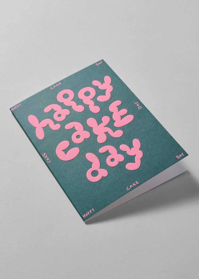 Happy Cake Day Embossed Card