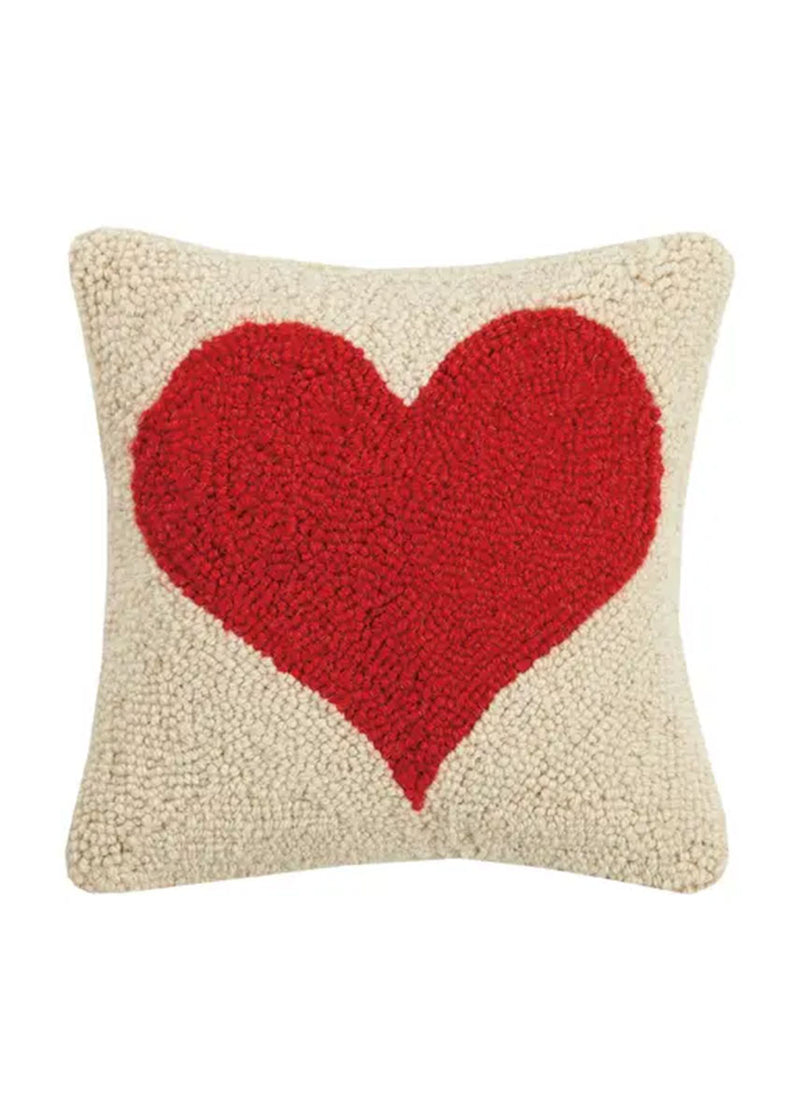 Red Heart Hook Pillow