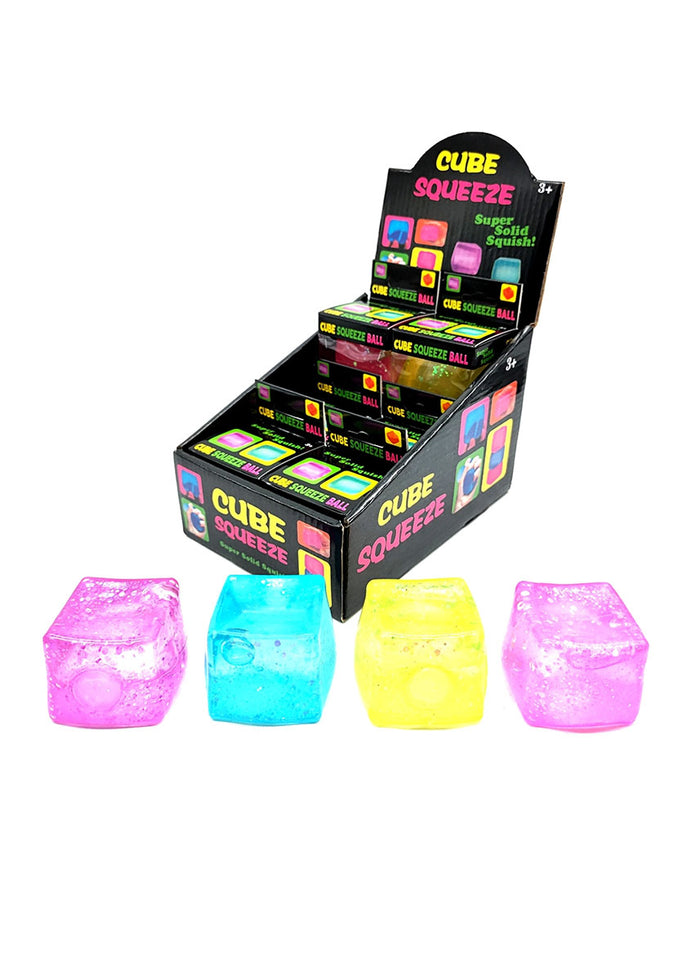 Glitter Cube Squishy Toy